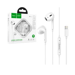 Hoco Earphones M1 Max Crystal for Lightning Cable with Mic 1.2m White Hoco Earphones M1 Max Crystal for Lightning Cable with Mic 1.2m White